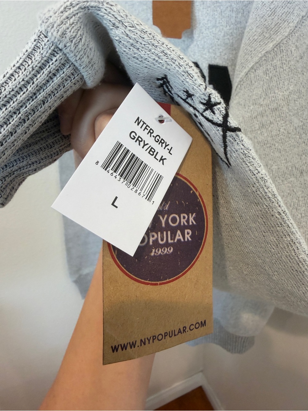 Boston Crewneck Sweater - Light Gray - Picture 2 of 4